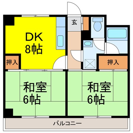 サンワ古河マンション807号室の物件間取画像